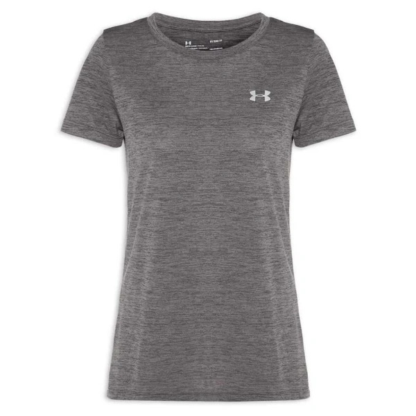 CAMISETA UNDER ARMOUR TECH SSC SOLID FEMININA - Grafite