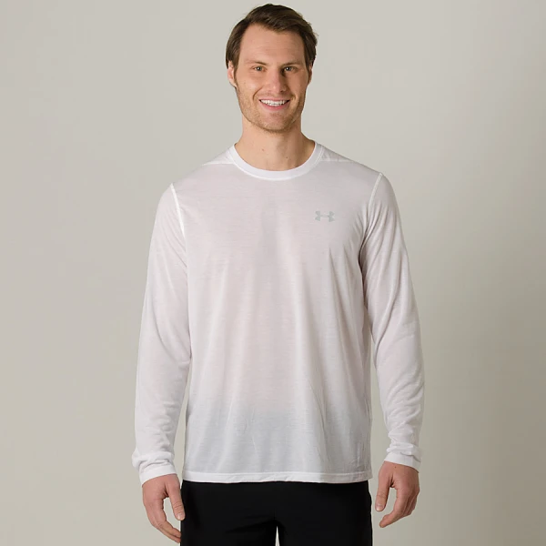 CAMISETA UNDER ARMOUR THREADBORNE MANGA LONGA MASCULINA - Branco