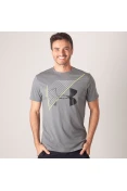 CAMISETA UNDER ARMOUR WARPED ROUTE MASCULINA - Grafite
