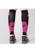 CANELITO ASICS COMPRESSÃO LEG SLEEVES - Preto/pink