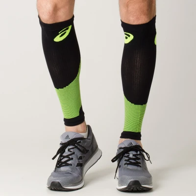 CANELITO ASICS COMPRESSÃO LEG SLEEVES - Preto/verde