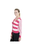 CARDIGAN ADIDAS TRF FEMININO - Pink/branco