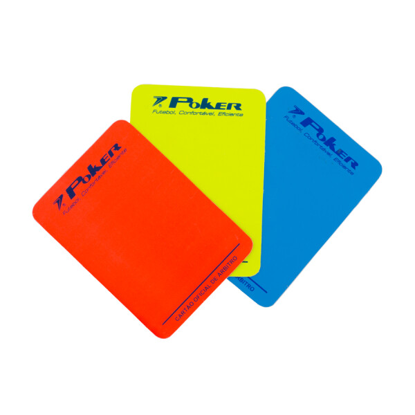 CARTÃO PARA ÁRBITRO FUTSAL POKER - Colorido