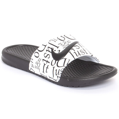 CHINELO NIKE BENASSI JDI PRINT MASCULINO - Branco/preto