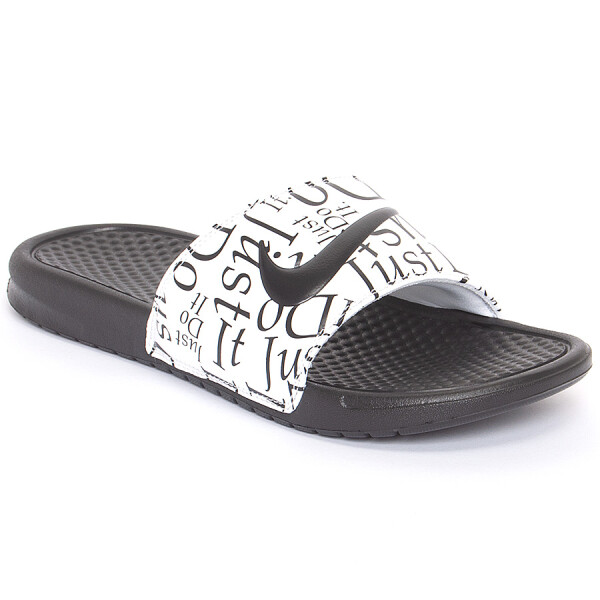 CHINELO NIKE BENASSI JDI PRINT MASCULINO - Branco/preto