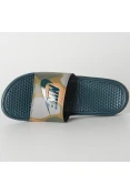 CHINELO NIKE BENASSI JDI PRINT MASCULINO - Chumbo/verde