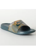 CHINELO NIKE BENASSI JDI PRINT MASCULINO - Chumbo/verde