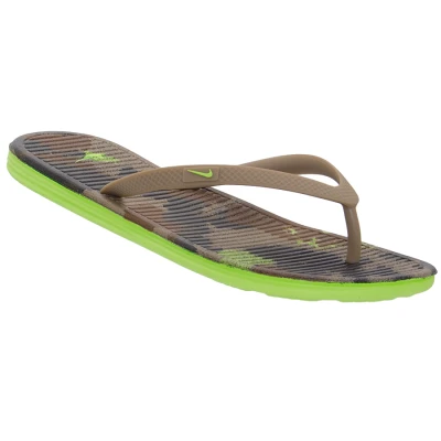 CHINELO NIKE SOLARSOFT THONG 2 PRINT FEMININO - Marrom/verde