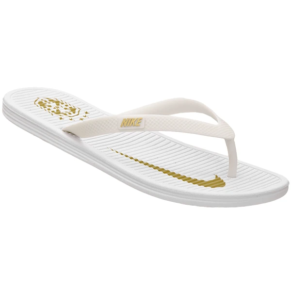CHINELO NIKE SOLARSOFT THONG 2 PRINT MASCULINO - Branco/dourado CHINELO NIKE SOLARSOFT THONG 2 PRINT MASCULINO - Branco/dourado