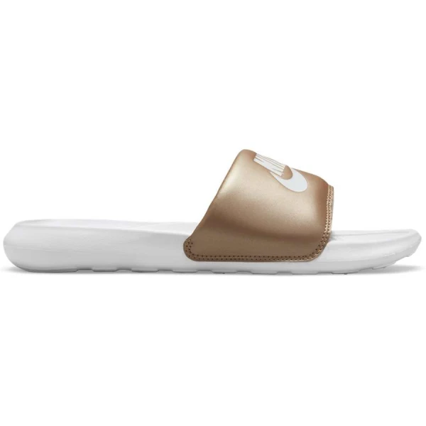 CHINELO NIKE VICTORI ONE FEMININO - Branco/dourado