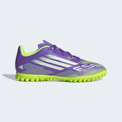 CHUTEIRA ADIDAS F50 LEAGUE SOCIETY INFANTIL - Roxo/verde