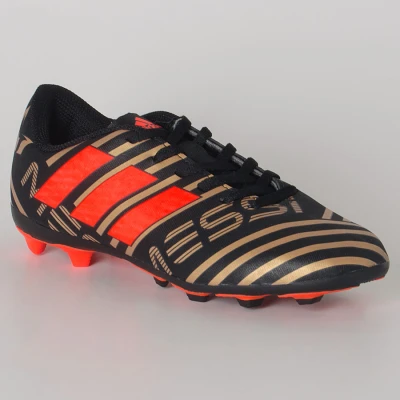 CHUTEIRA ADIDAS NEMEZIZ MESSI 17.4 FXG INFANTIL - Preto/dourado