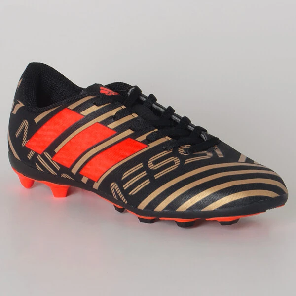 CHUTEIRA ADIDAS NEMEZIZ MESSI 17.4 FXG INFANTIL - Preto/dourado