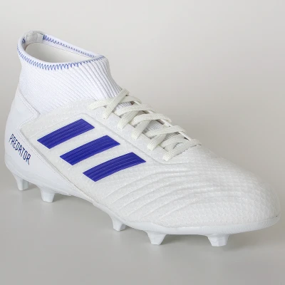 CHUTEIRA ADIDAS PREDATOR 19.3 FG - Branco/azul