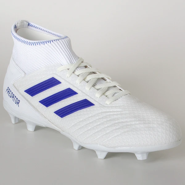 CHUTEIRA ADIDAS PREDATOR 19.3 FG - Branco/azul