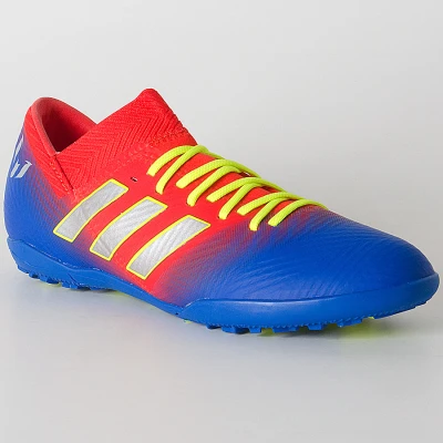 CHUTEIRA ADIDAS SOCIETY NEMEZIZ MESSI 18.3 TF INFANTIL - Vermelho/azul