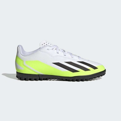 CHUTEIRA ADIDAS X CRAZYFAST.4 TF SOCIETY INFANTIL - Branco/verde