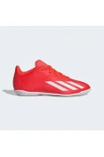 CHUTEIRA ADIDAS X CRAZYFAST CLUB FUTSAL INFANTIL - Laranja/branco