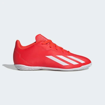 CHUTEIRA ADIDAS X CRAZYFAST CLUB FUTSAL INFANTIL - Laranja/branco