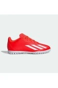CHUTEIRA ADIDAS X CRAZYFAST CLUB SOCIETY INFANTIL - Laranja/branco