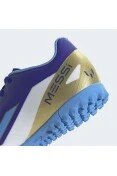 CHUTEIRA ADIDAS X CRAZYFAST CLUB TF SOCIETY MESSI - Azul/dourado