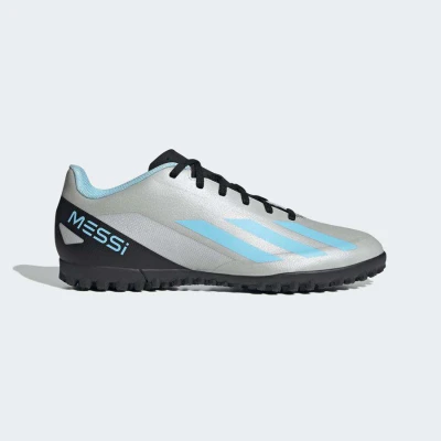 CHUTEIRA ADIDAS X CRAZYFAST MESSI.4 TF SOCIETY - Cinza/azul