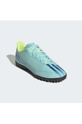 CHUTEIRA ADIDAS X SPEEDPORTAL.4 TF JR SOCIETY INFANTIL - Azul celeste/verde