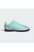 CHUTEIRA ADIDAS X SPEEDPORTAL.4 TF JR SOCIETY INFANTIL - Azul celeste/verde