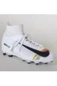 CHUTEIRA BOTINHA NIKE MERCURIAL SUPERFLY VI CLUB CR7 CAMPO INFANTIL - Branco/preto