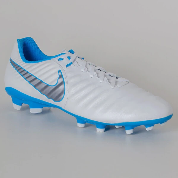 CHUTEIRA CAMPO NIKE TIEMPO LEGEND 7 ACADEMY FG - Branco/azul CHUTEIRA CAMPO NIKE TIEMPO LEGEND 7 ACADEMY FG - Branco/azul