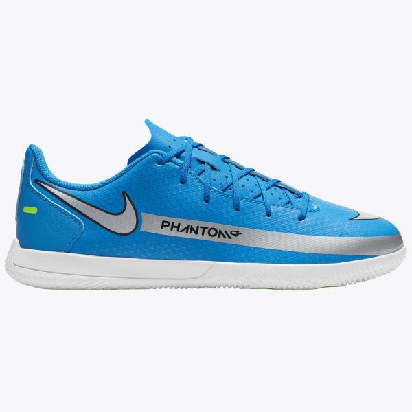 CHUTEIRA DE FUTSAL NIKE PHANTOM GT CLUB INFANTIL - Azul/prata