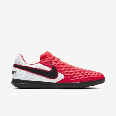 CHUTEIRA DE FUTSAL NIKE TIEMPO LEGEND 8 CLUB IC - Vermelho/branco