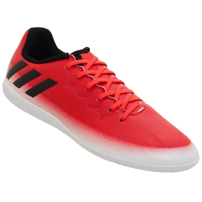 CHUTEIRA FUTSAL ADIDAS MESSI 16.3 IN INFANTIL - Vermelho/branco