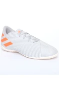 CHUTEIRA FUTSAL ADIDAS NEMEZIZ 19.4 IN - Cinza/laranja