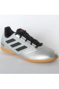 CHUTEIRA FUTSAL ADIDAS PREDATOR 19.4 IN INFANTIL - Prata/preto