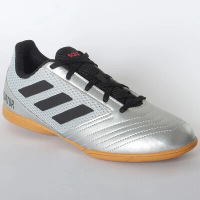 CHUTEIRA FUTSAL ADIDAS PREDATOR 19.4 IN INFANTIL - Prata/preto