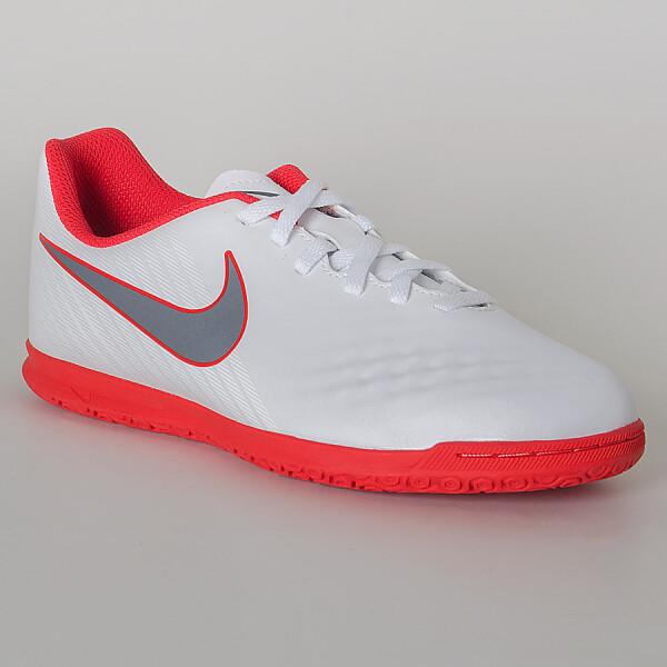 CHUTEIRA FUTSAL NIKE MAGISTAX OBRA 2 CLUB IC INFANTIL - Branco/vermelho