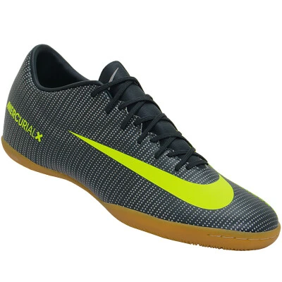 CHUTEIRA FUTSAL NIKE MERCURIALX VICTORY VI CR7 IC - Grafite/verde