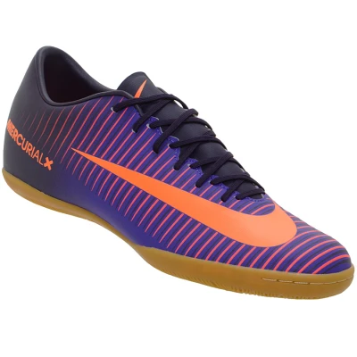 CHUTEIRA FUTSAL NIKE MERCURIALX VICTORY VI IC - Roxo/laranja