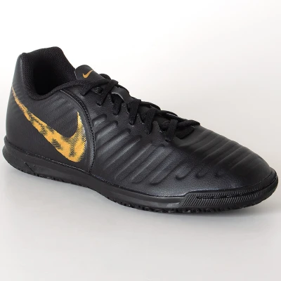 CHUTEIRA FUTSAL NIKE TIEMPO LEGENDX 7 CLUB IC - Preto/dourado