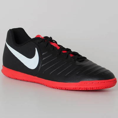 CHUTEIRA FUTSAL NIKE TIEMPO LEGENDX 7 CLUB IC - Preto/vermelho
