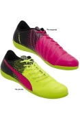 CHUTEIRA FUTSAL PUMA EVOPOWER 4.3 TRICKS IT MASCULINA - Pink/amarelo