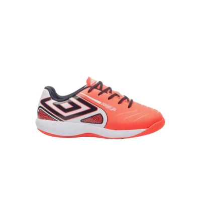 CHUTEIRA FUTSAL UMBRO PRO 5 JR INFANTIL - Branco/vermelho