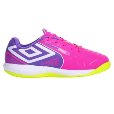 CHUTEIRA FUTSAL UMBRO PRO 5 JR INFANTIL - Pink/azul