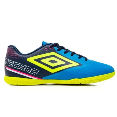 CHUTEIRA FUTSAL UMBRO TECHNO II INDOOR - Azul/verde