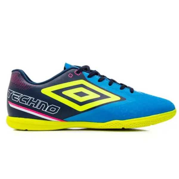 CHUTEIRA FUTSAL UMBRO TECHNO II INDOOR - Azul/verde