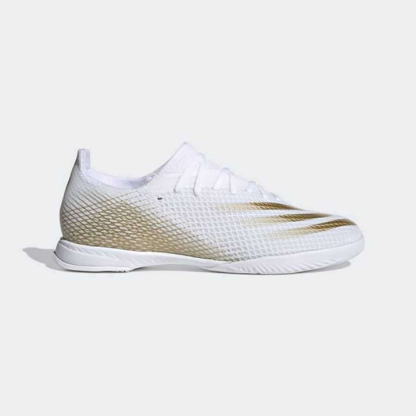CHUTEIRA FUTSAL X GHOSOTED.3 IN ADIDAS - Branco/dourado