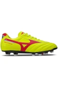 CHUTEIRA MIZUNO CLASSIC MD CAMPO MASCULINA - Amarelo/vermelho