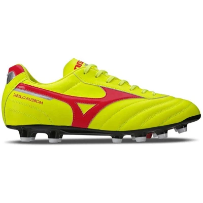 CHUTEIRA MIZUNO CLASSIC MD CAMPO MASCULINA - Amarelo/vermelho