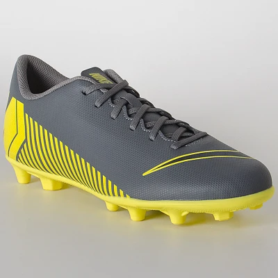 CHUTEIRA NIKE CAMPO MERCURIAL VAPOR 12 CLUB FG - Chumbo/amarelo